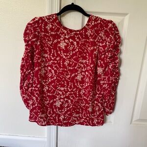 Puffy Sleeve Work Blouse